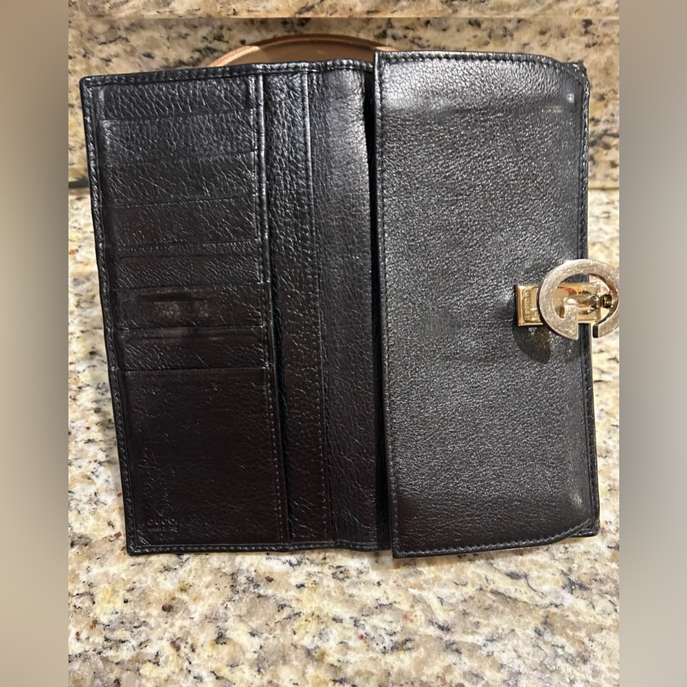 Gucci Black Leather Long Wallet - Picture 3 of 14